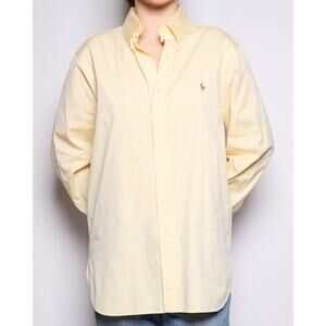 00's Ralph Lauren Yellow Logo Oxford Button Down